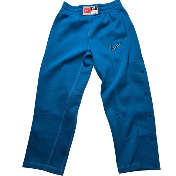 Nike Other - Nike Kids Medium Loose Fit Basketball Snap Button Sweatpants Marina Blue Elastic